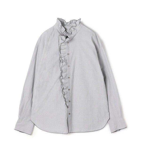 GALERIE VIE「コットンサッカー フリルカラーシャツ」|シャツ・ブラウス|18 ブラック系