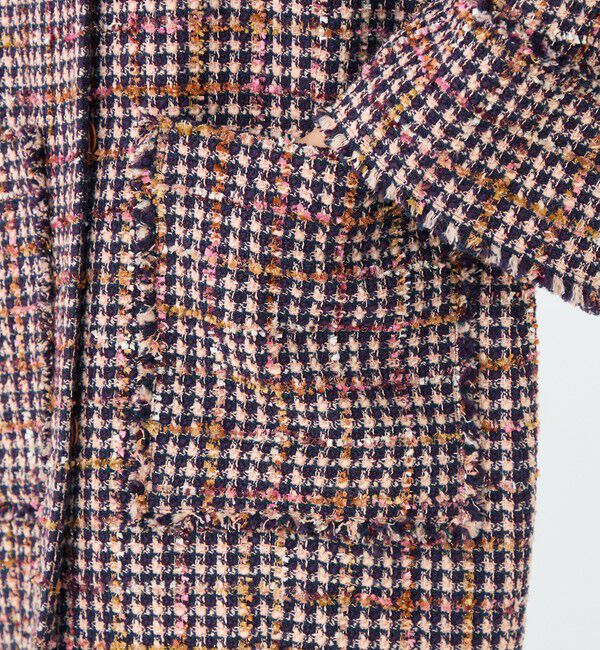 Ballsey「フィルムヤーンツイード コクーンコート」|ノーカラーコート|