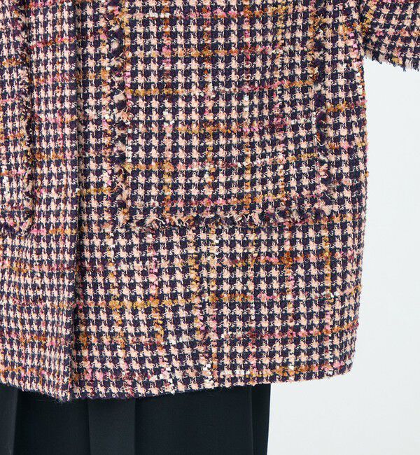 Ballsey「フィルムヤーンツイード コクーンコート」|ノーカラーコート|