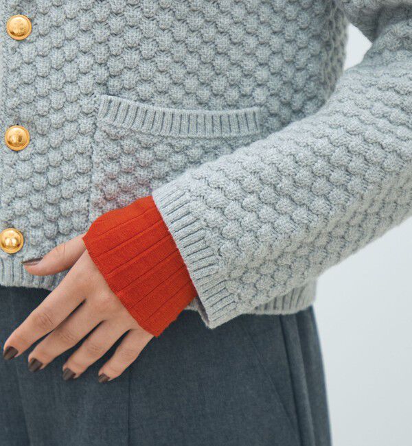 MACPHEE「ハイブリットケーブル クルーネックカーディガン」|カーディガン|