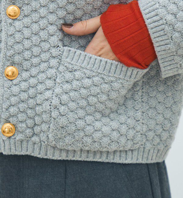 MACPHEE「ハイブリットケーブル クルーネックカーディガン」|カーディガン|