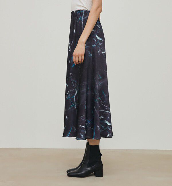 DES PRES「ネオンプリント マーメイドスカート」|フレア|
