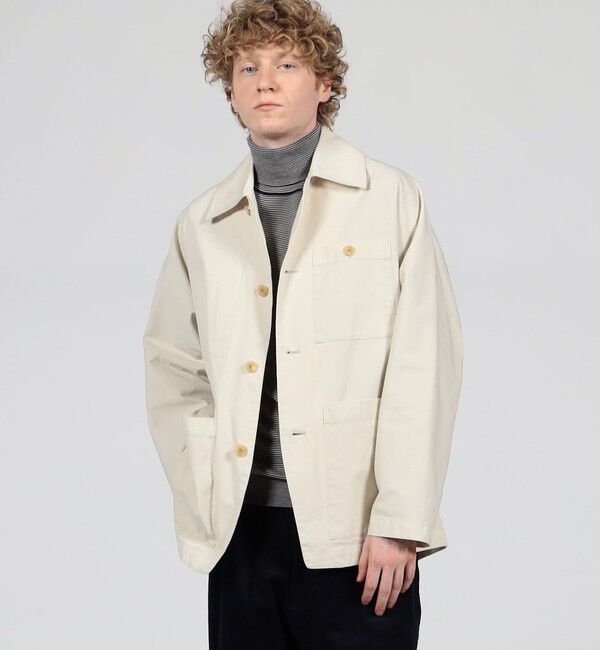 TOMORROWLAND MENS「60/3 コットンオックスフォード 4Bブルゾン」|ブルゾン・スタジャン|