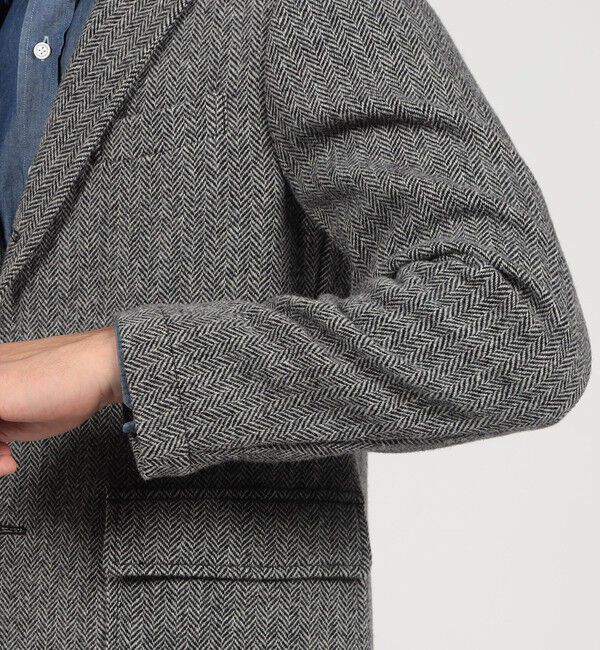 TOMORROWLAND MENS「ブリティッシュウールツイード シングルブレステッド3Bジャケット ZANIERI」|テーラードジャケット|