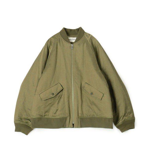 MACPHEE「コットンレーヨンモールスキン MA-1」|ブルゾン・スタジャン|57 カーキ
