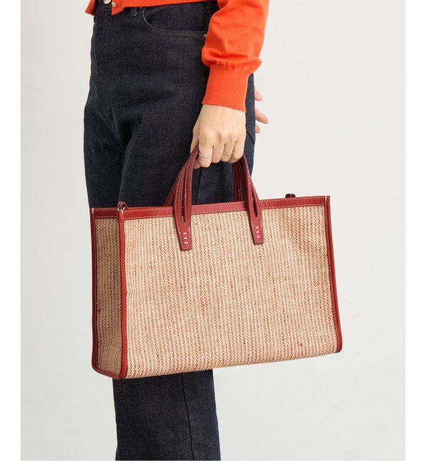 IENA「A VACATION/ア ヴァケーション BREAD M SUMAC STRIPE トートバッグ」|トートバッグ|