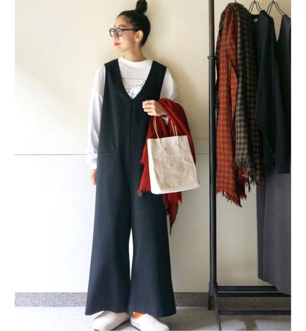 journal standard luxe「ハイテンションポンチ サロペット」|オールインワン|ブラック