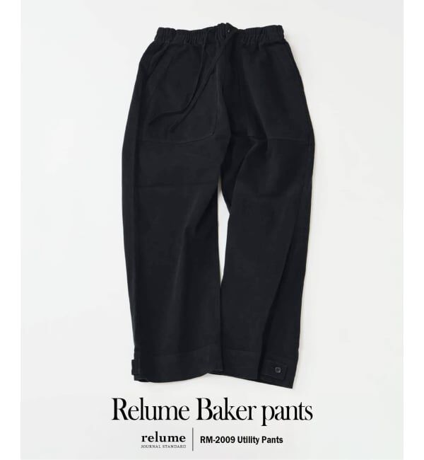 JOURNAL STANDARD relume「&rdquo;Relume&rdquo; ヘビー ブラッシュ ベイカー パンツ」|チノ|ブラック