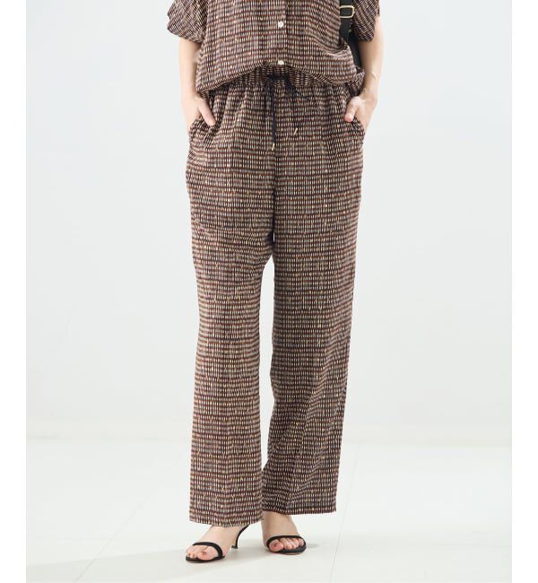 journal standard L'essage「《追加予約》【WEB限定カラーあり】DEVEAUX GOLDラメモノトーンイージーパンツ」|その他|ブラック A