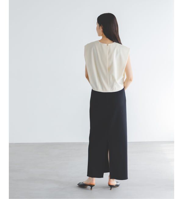 NOBLE「《追加》【洗える】コンフォートジャージーライクタイトスカート9」|スカート|