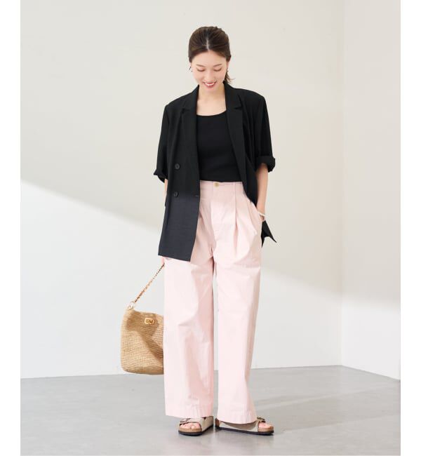 FRAMeWORK「≪予約≫ウォッシャブルハーフスリーブジャケット」|テーラードジャケット|