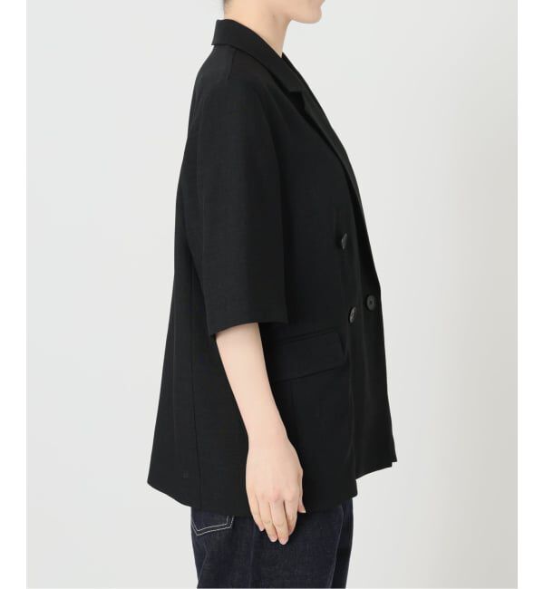 FRAMeWORK「≪予約≫ウォッシャブルハーフスリーブジャケット」|テーラードジャケット|