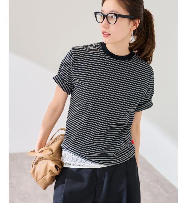 FRAMeWORK「≪予約≫Healthknit/ヘルスニット classic border cn ss」|Tシャツ・カットソー|ブラック