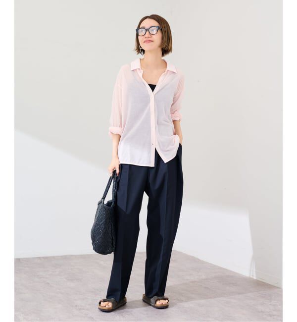 FRAMeWORK「≪予約≫コットンナイロンシアーテンジクシャツ」|Tシャツ・カットソー|