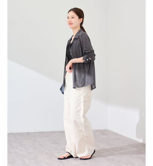 FRAMeWORK「≪予約≫コットンナイロンシアーテンジクシャツ」|Tシャツ・カットソー|