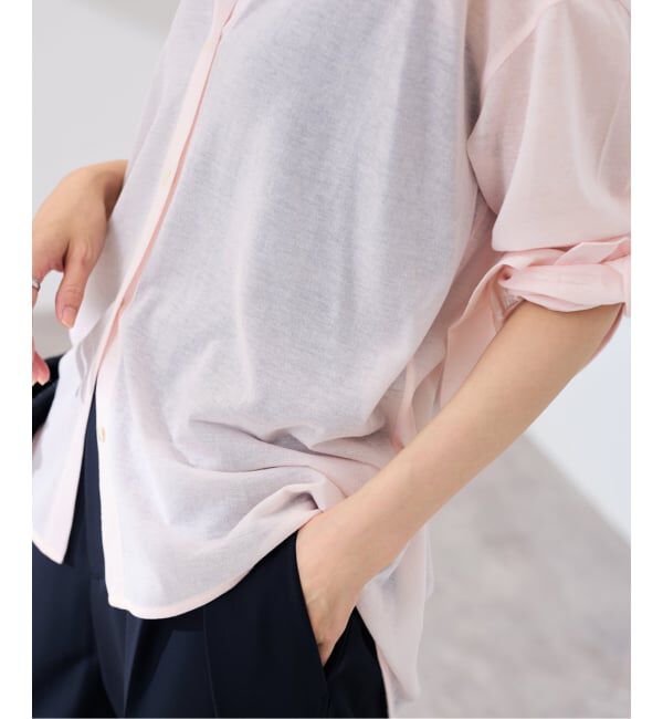 FRAMeWORK「≪予約≫コットンナイロンシアーテンジクシャツ」|Tシャツ・カットソー|