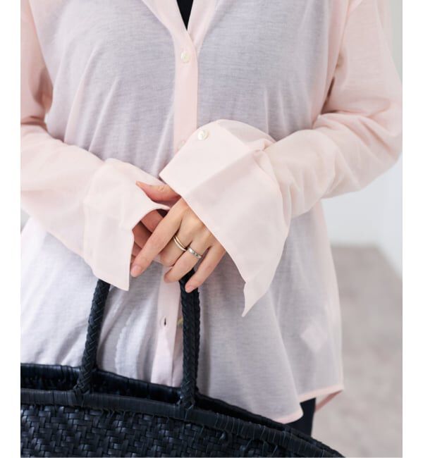 FRAMeWORK「≪予約≫コットンナイロンシアーテンジクシャツ」|Tシャツ・カットソー|