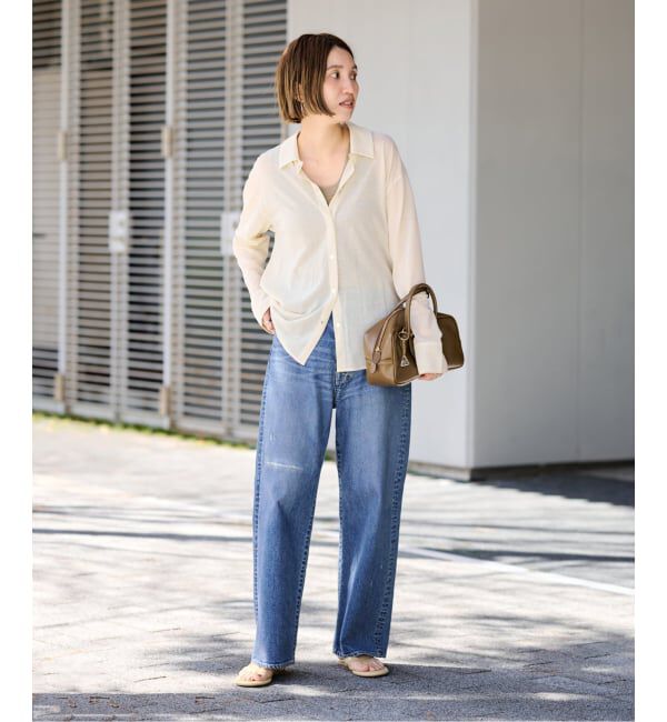 FRAMeWORK「≪予約≫コットンナイロンシアーテンジクシャツ」|Tシャツ・カットソー|