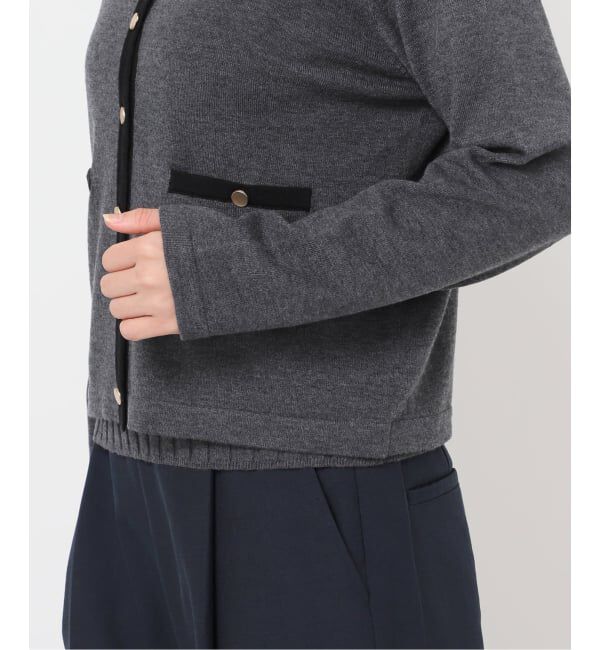  「《追加》【洗える】バイカラーアンサンブルカーディガン」|カーディガン|