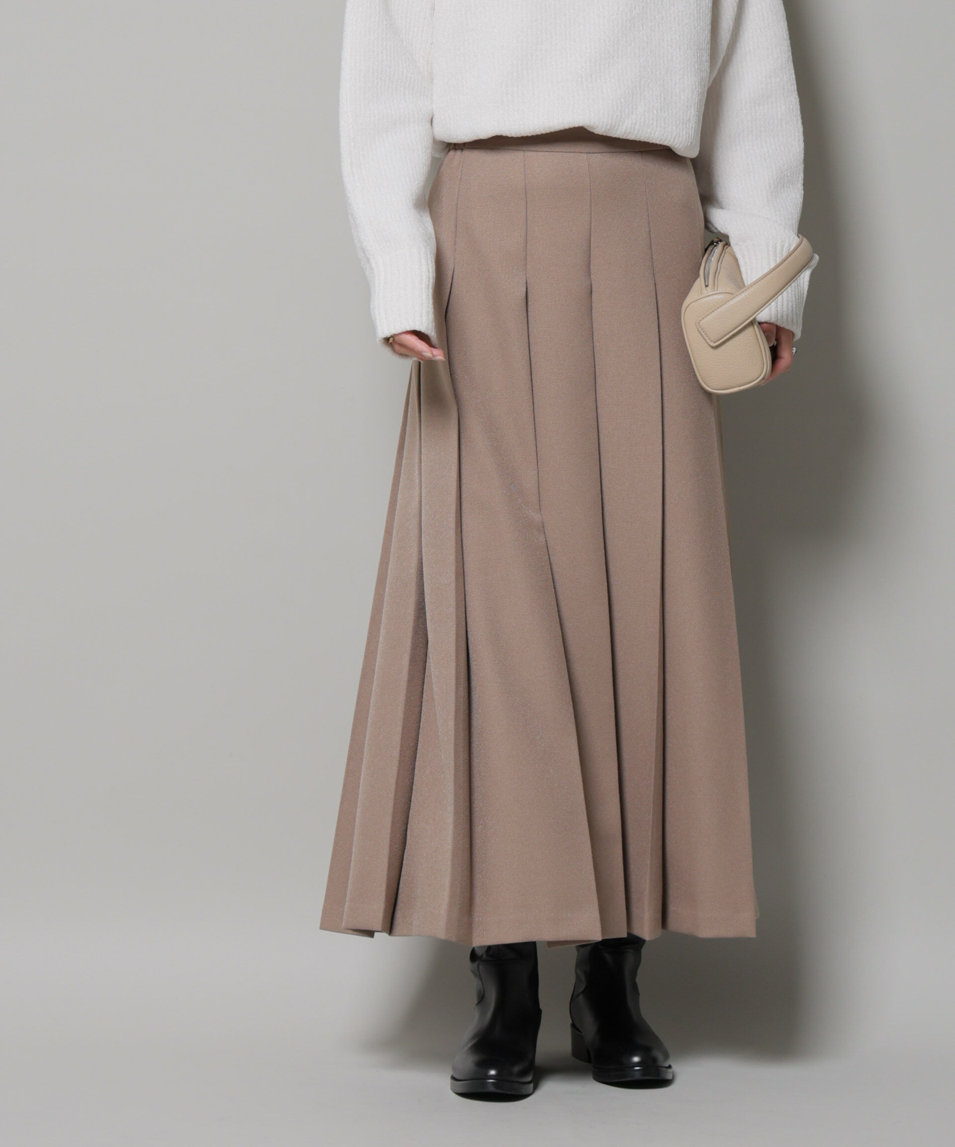 nano･universe「ワイドプリーツロングスカート」|スカート|