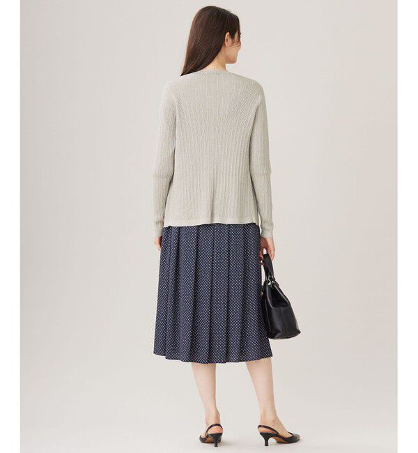 自由区「【カタログ掲載・アンサンブル対応・洗える】グリッターリブ カーディガン」|カーディガン|