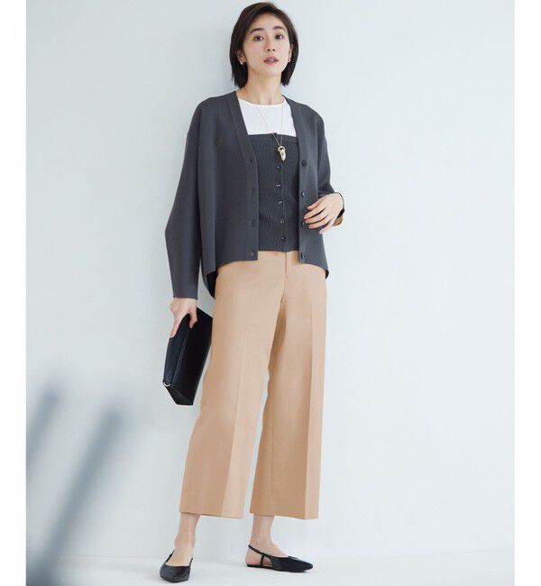 自由区「【洗える】ドライコットンハイゲージニット カーディガン」|カーディガン|