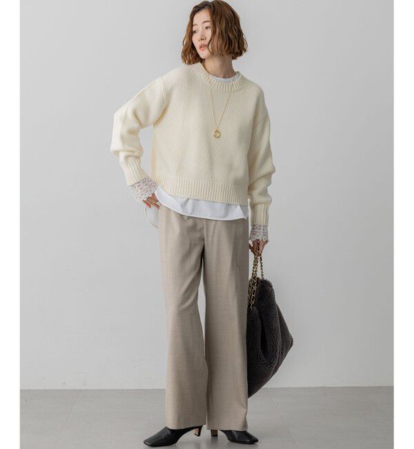 23区「【GISELe掲載】ウールカシミヤ パフスリーブ ニット」|ニット・セーター|