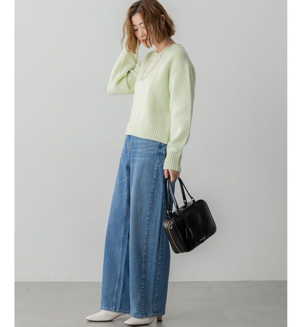 23区「【GISELe掲載】ウールカシミヤ パフスリーブ ニット」|ニット・セーター|