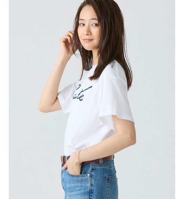 LACOSTE「【オンライン限定】LACOSTE スクリプトネームロゴ  ルーズシルエットハーフスリーブTシャツ」|Tシャツ・カットソー|