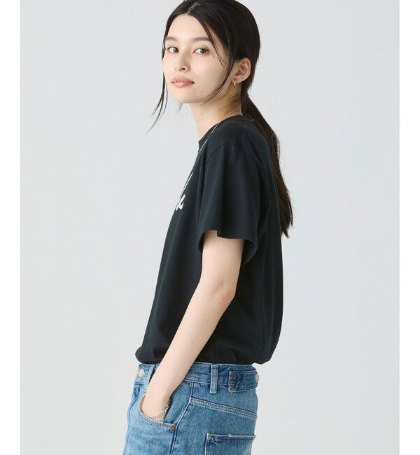 LACOSTE「【オンライン限定】LACOSTE スクリプトネームロゴ  ルーズシルエットハーフスリーブTシャツ」|Tシャツ・カットソー|