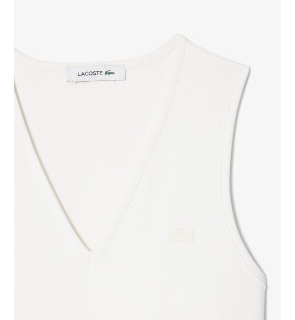 LACOSTE「スリーブレスプリーツロングドレス」|ワンピース|