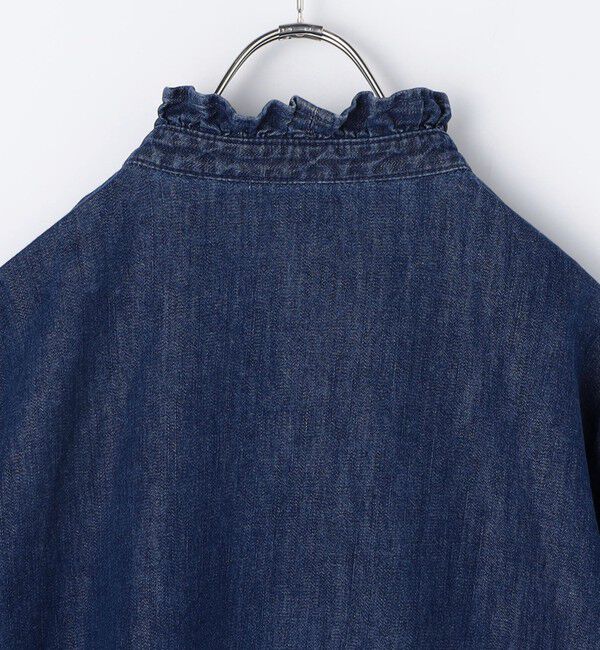 Rie Miller「【RM denim】フリルデニムブラウス」|シャツ・ブラウス|