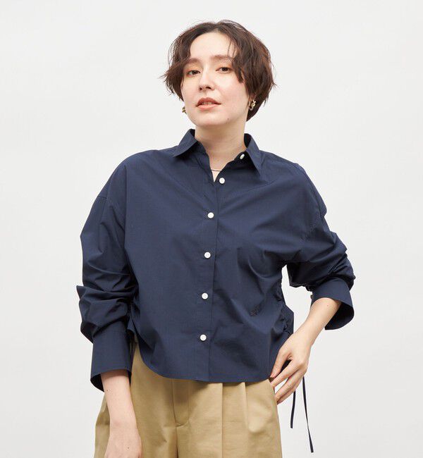 NOLLEY'S「MY STANDARD ショートシャツ」|シャツ・ブラウス|ダークネイビー