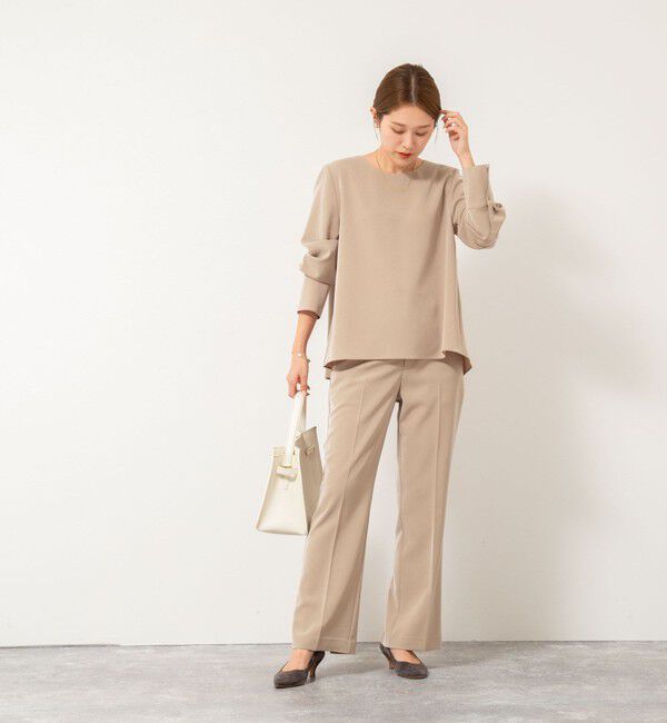 NOLLEY'S「《セットアップ対応》ウォッシャブルストレッチギャババックスリットパンツ」|その他|