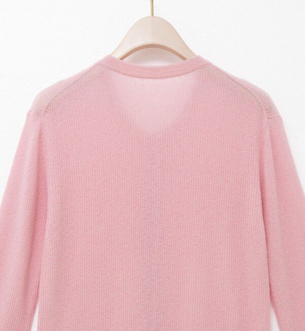 NOLLEY'S sophi「カシミヤ混ガーゼ風リブクルーネックミディ丈カーディガン」|カーディガン|