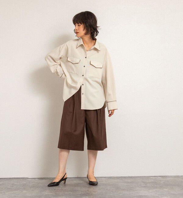 MAQWEL「【MAQWEL/マクウェル】パイピングシャツ」|シャツ・ブラウス|