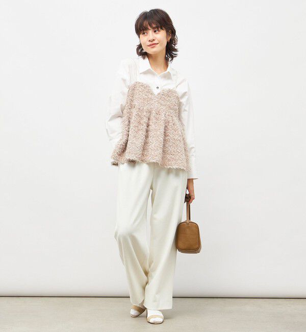 NOLLEY'S sophi「《セットアップ対応》ウォッシャブルフェザーチュールキャミブラウス」|キャミソール|