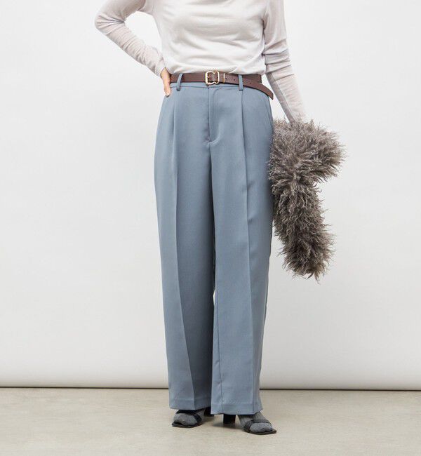 NOLLEY'S sophi「【一部WEB限定サイズ】ウォッシャブルブライトダブルクロスセミワイドパンツ」|その他|オリーブ