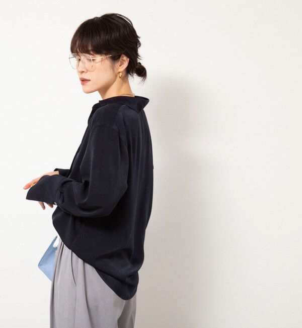 NOLLEY'S sophi「ウォッシャブルスエードサテンシャツ」|シャツ・ブラウス|