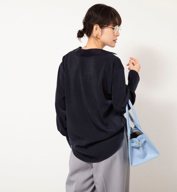 NOLLEY'S sophi「ウォッシャブルスエードサテンシャツ」|シャツ・ブラウス|