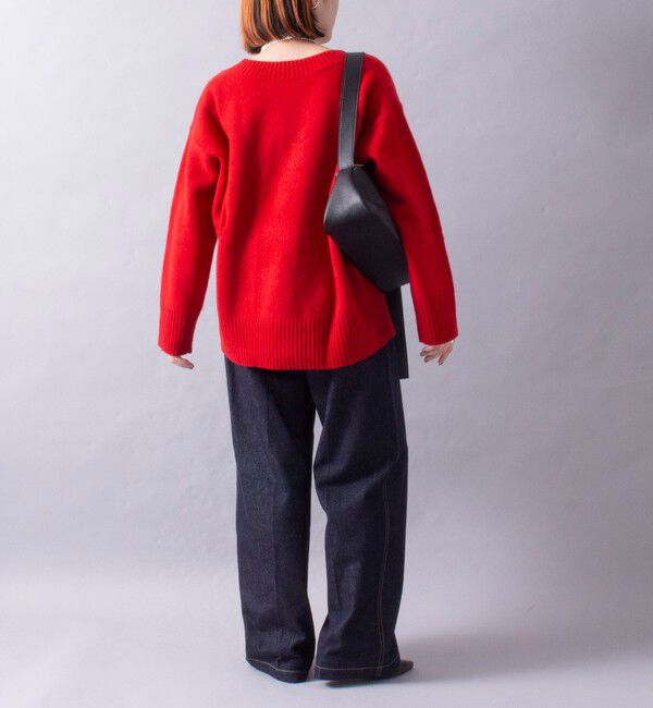 fredy emue「CASHMILE WOOL Vネックプルオーバー（ブローチ付き）」|ニット・セーター|