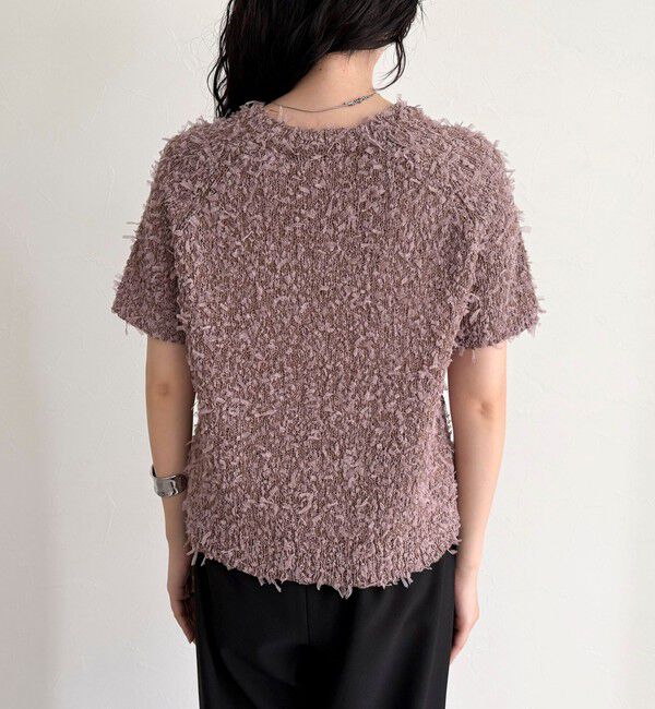 fredy emue「チュールテープ半袖ニットプルオーバー」|ニット・セーター|