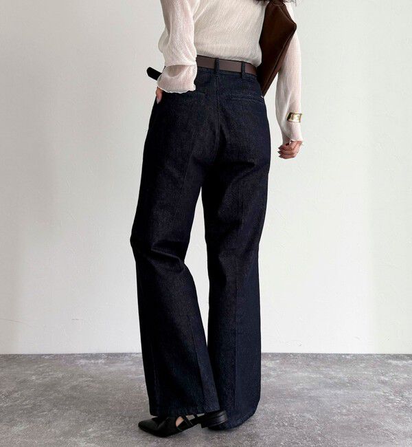 fredy emue「センタープレスデニムスラックス」|デニム|