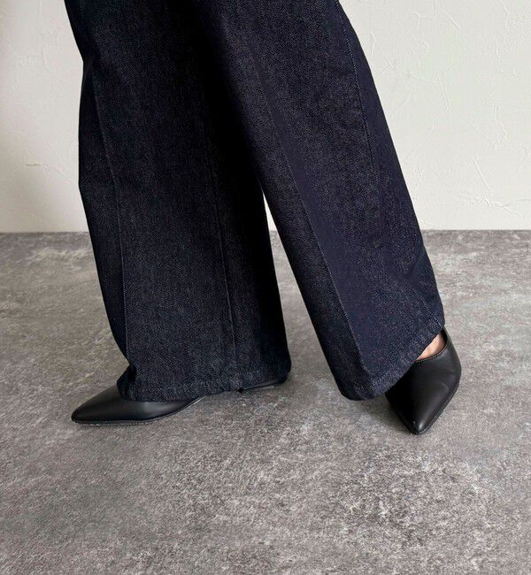 fredy emue「センタープレスデニムスラックス」|デニム|