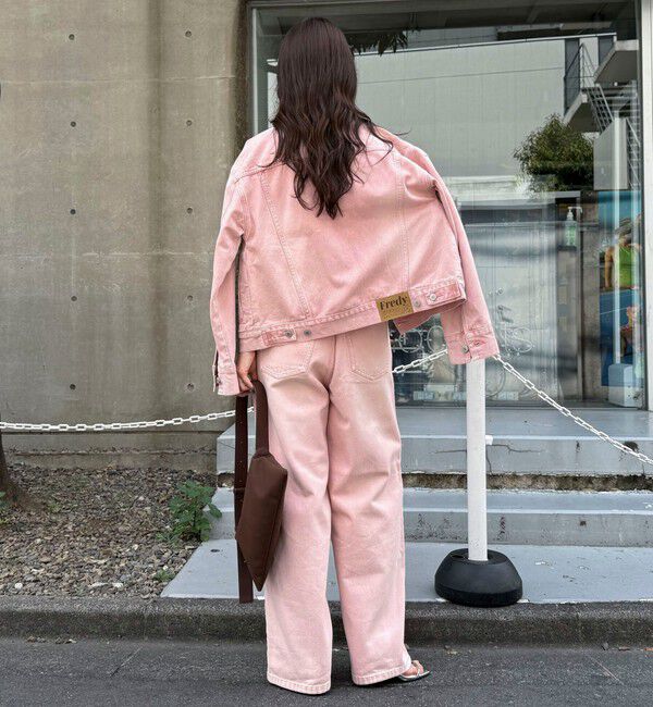 fredy emue「ノーカラーコンパクトデニムジャケット」|デニムジャケット|