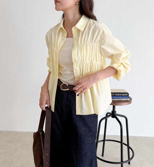 fredy emue「【@sora_522m企画】シャーリングシャツ」|シャツ・ブラウス|