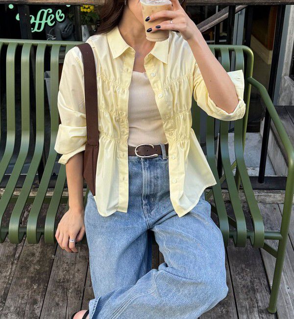 fredy emue「【@sora_522m企画】シャーリングシャツ」|シャツ・ブラウス|