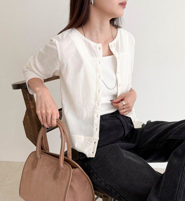 fredy emue「シアーフロッキーコンパクトカーディガン」|カーディガン|