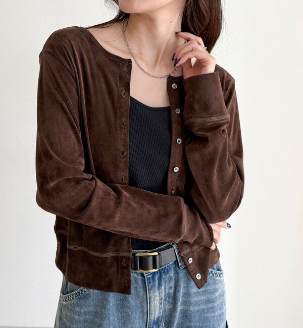 fredy emue「シアーフロッキーコンパクトカーディガン」|カーディガン|