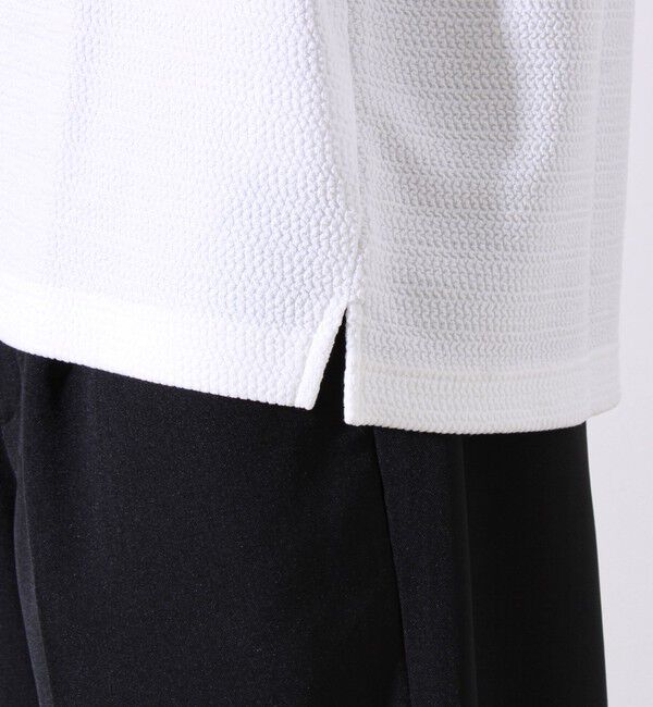 GLOSTER「【シリーズ累計人気】【ジャケットのインナーにおすすめ】ふくれジャガードロンT」|Tシャツ・カットソー|